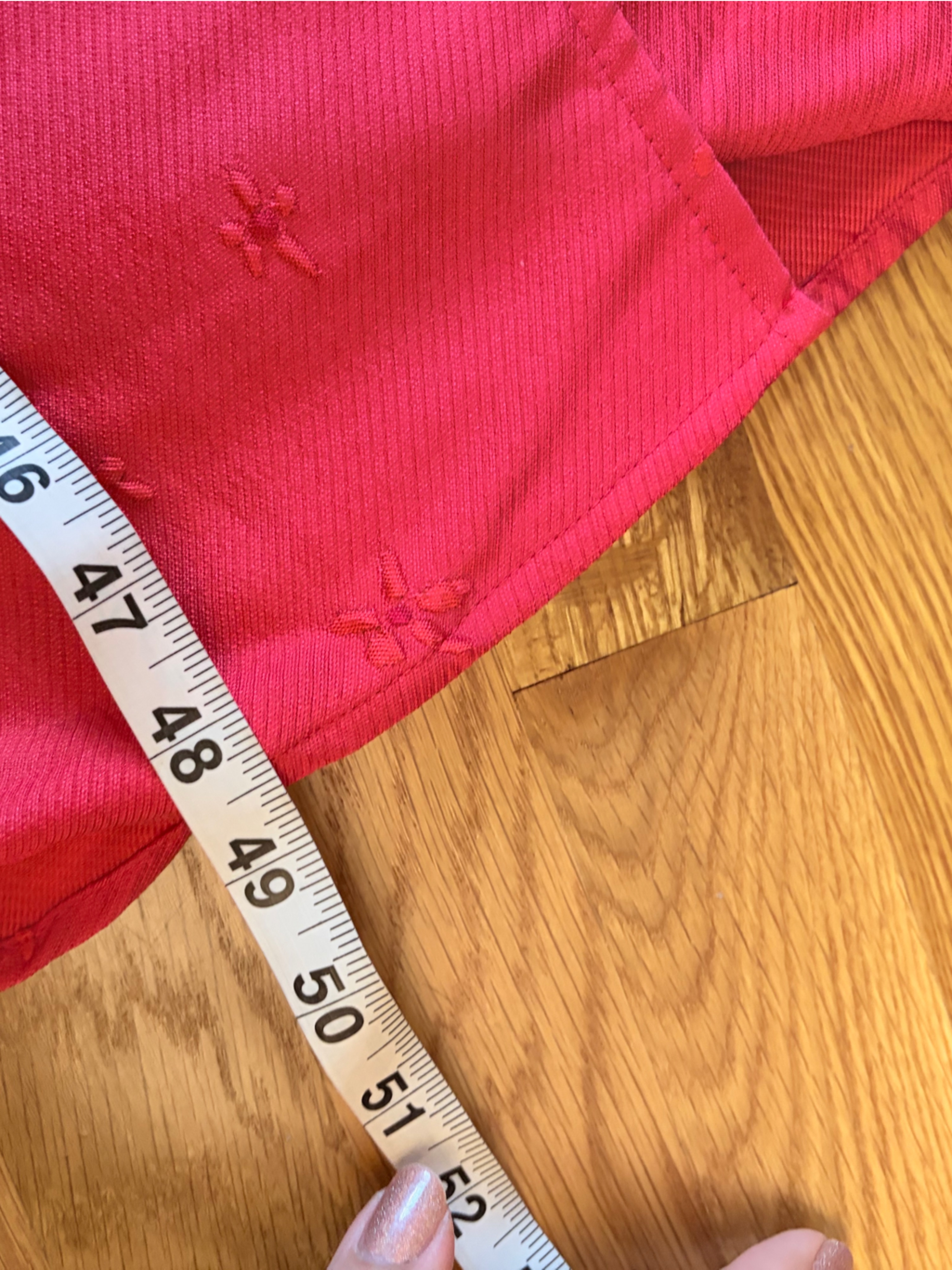 Sister Jane Retro Style Red Cherry Petals Puff Sleeve Wrap Midi Dress Size M — image 5 of 7